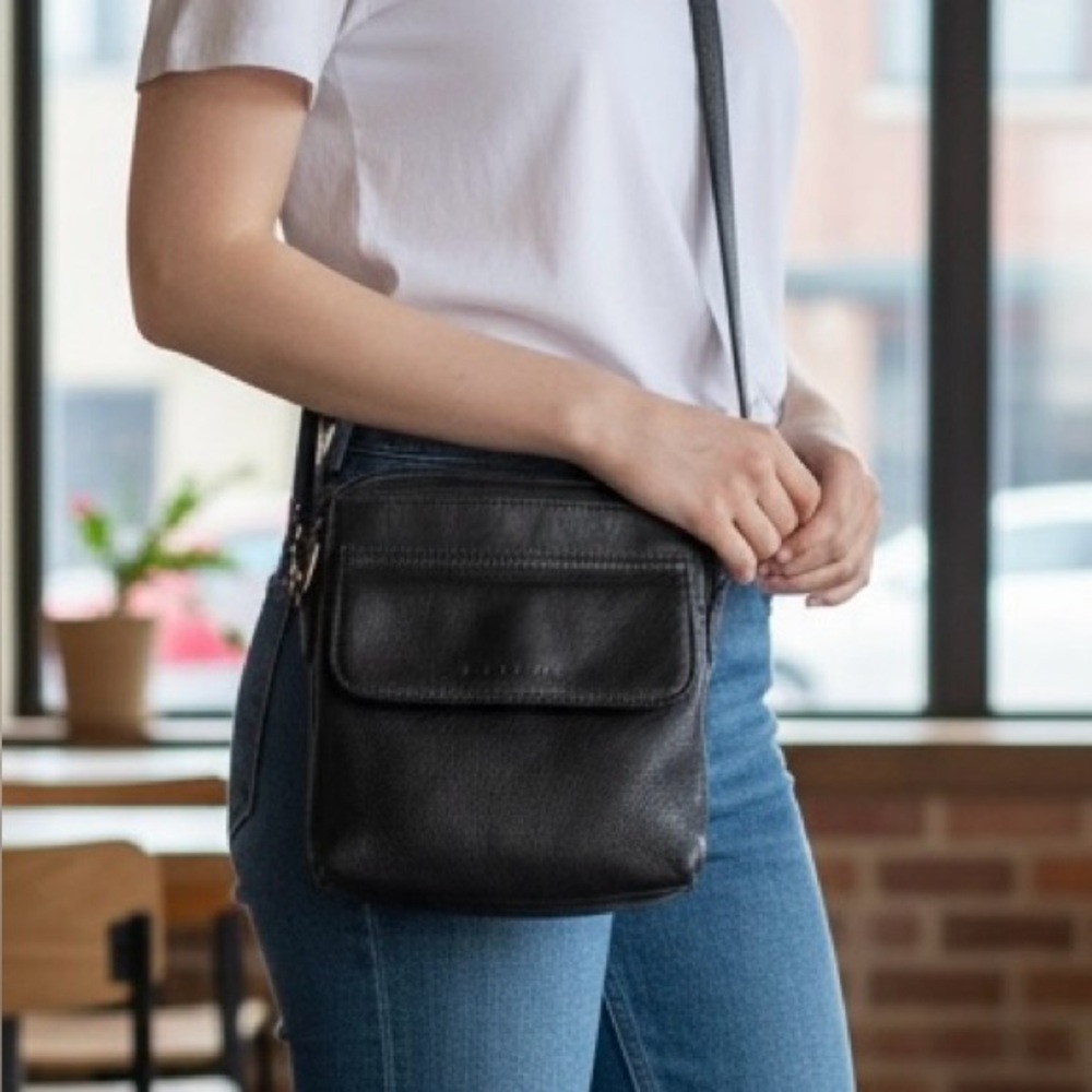Fossil Dark Broen Leather Crossbody Bag